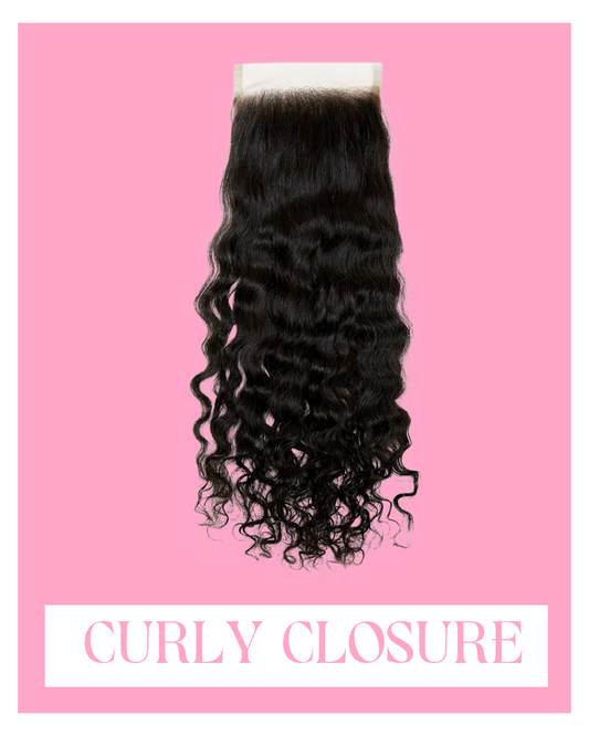 5x5 Raw Curly Closure